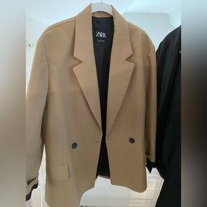 Beige / Camel Zara oversized blazer